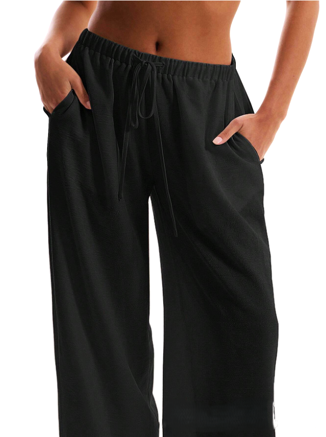 Suzelle | Linen Blend Tie Waist Trousers