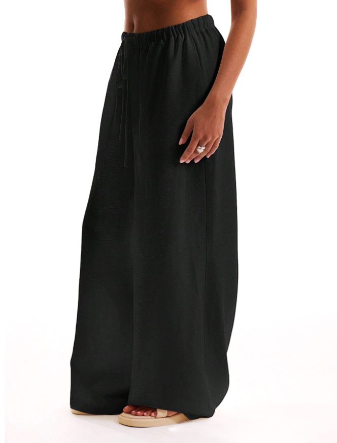 Suzelle | Linen Blend Tie Waist Trousers