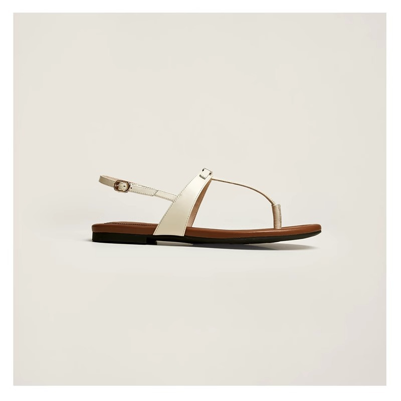 Aloise | Gold Buckle Thong Sandals