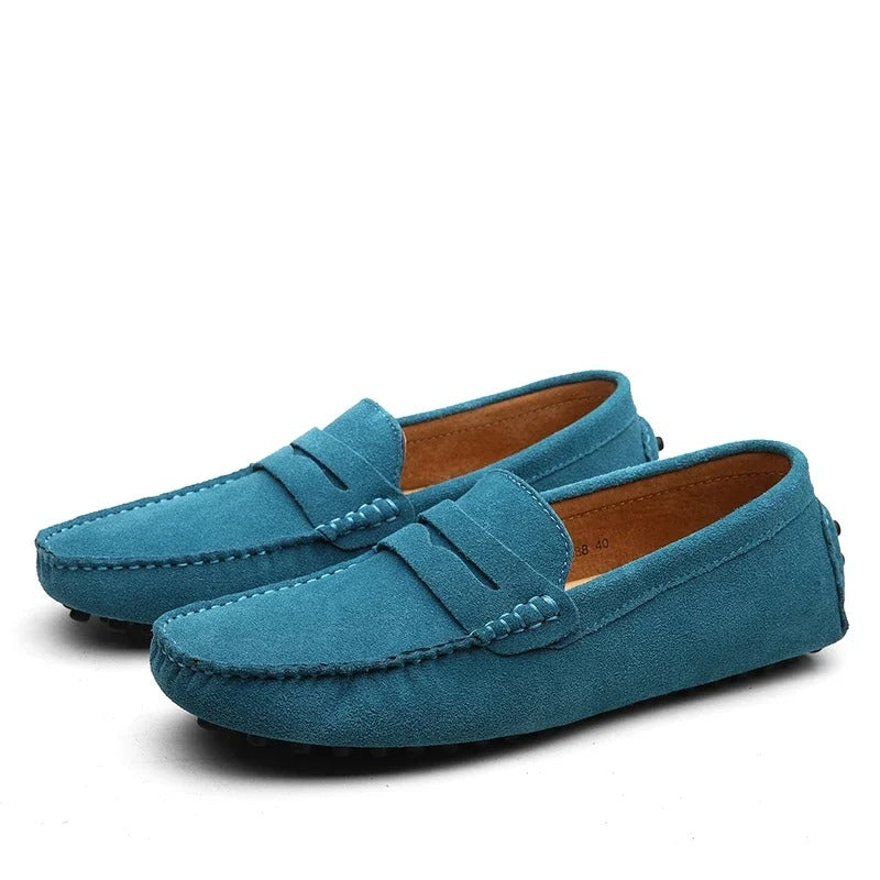 Vincent | Stitched Suede Slip-On Loafers