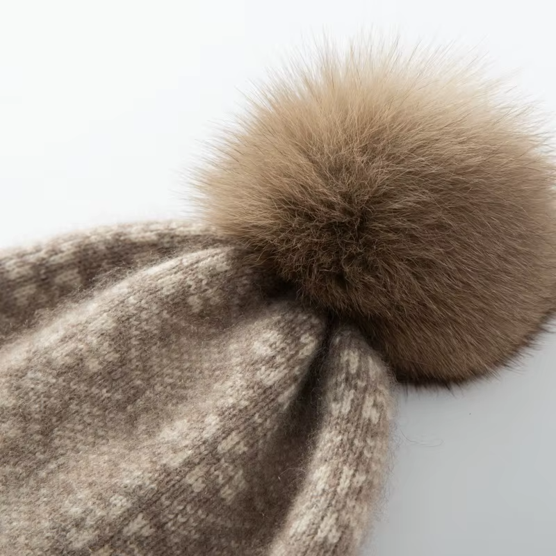 Fair Isle Cashmere Beanie, Folded Cuff