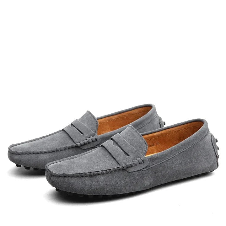 Vincent | Stitched Suede Slip-On Loafers