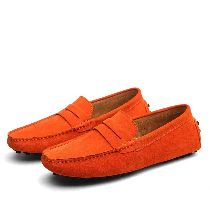 Vincent | Stitched Suede Slip-On Loafers