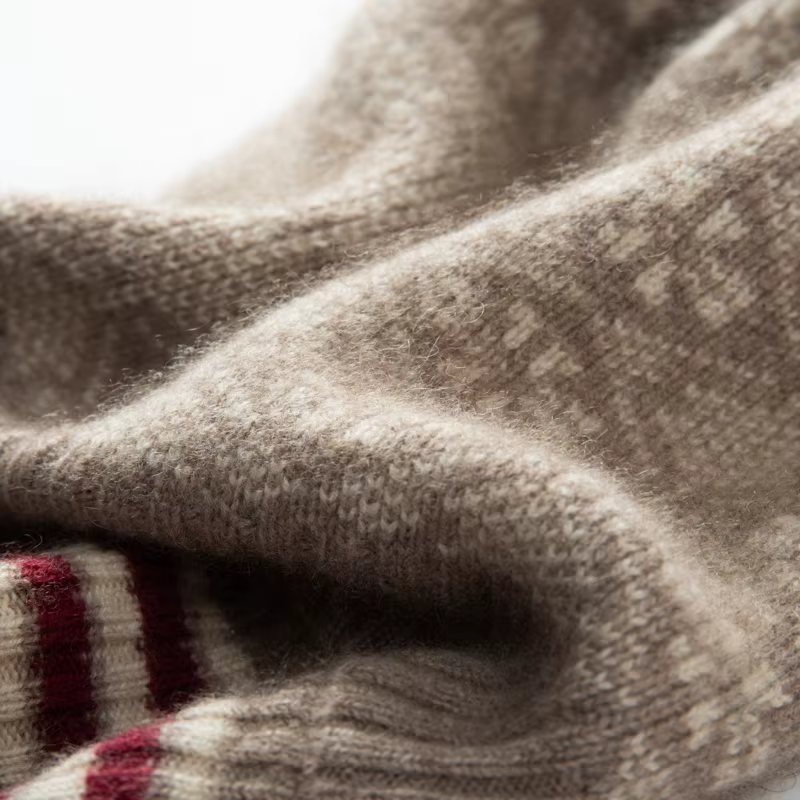 Fair Isle Cashmere Beanie, Folded Cuff
