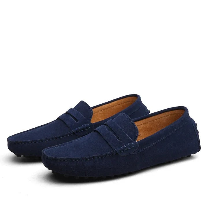 Vincent | Stitched Suede Slip-On Loafers