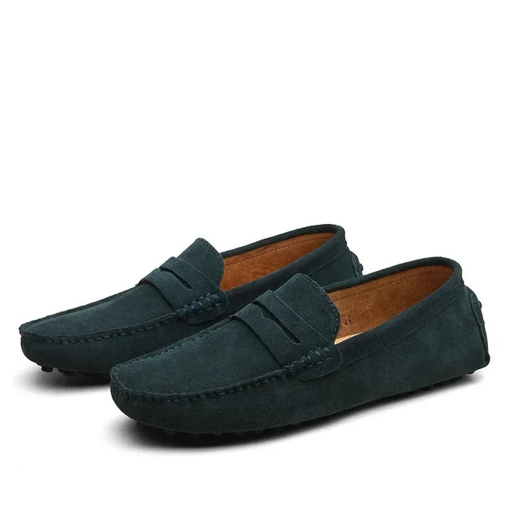 Vincent | Stitched Suede Slip-On Loafers