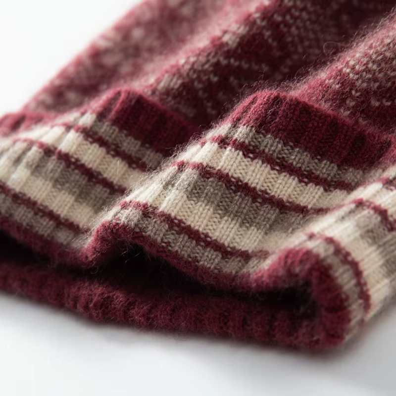 Fair Isle Cashmere Beanie, Folded Cuff