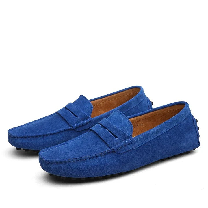 Vincent | Stitched Suede Slip-On Loafers