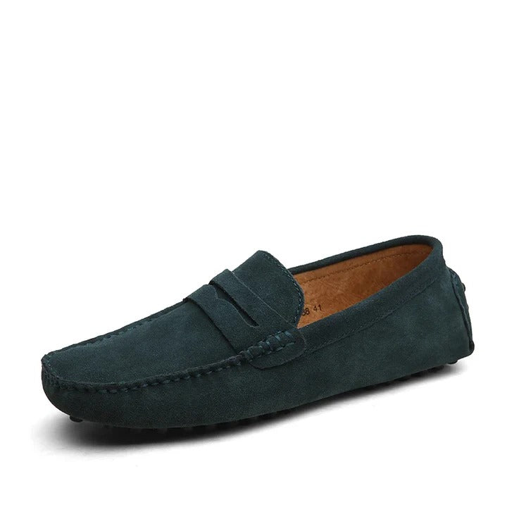 Vincent | Stitched Suede Slip-On Loafers