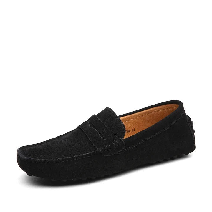 Vincent | Stitched Suede Slip-On Loafers
