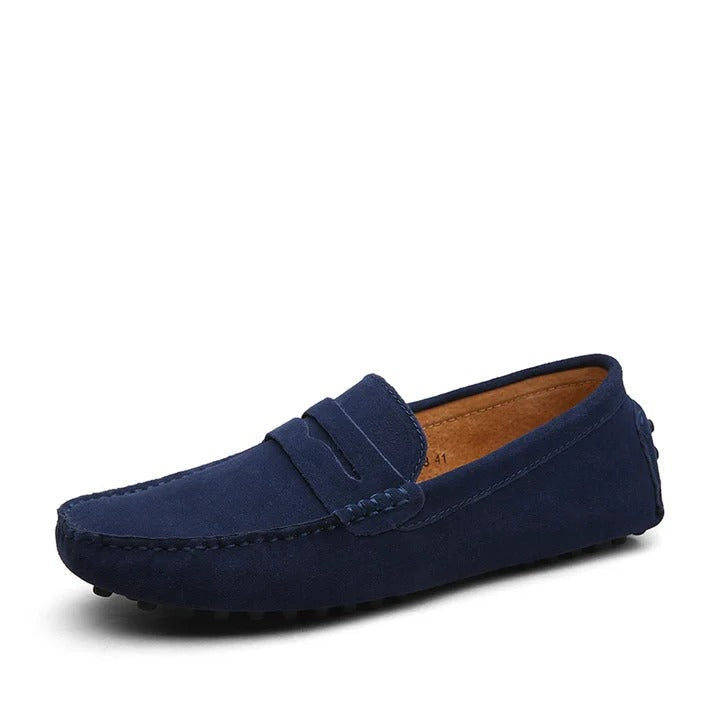 Vincent | Stitched Suede Slip-On Loafers