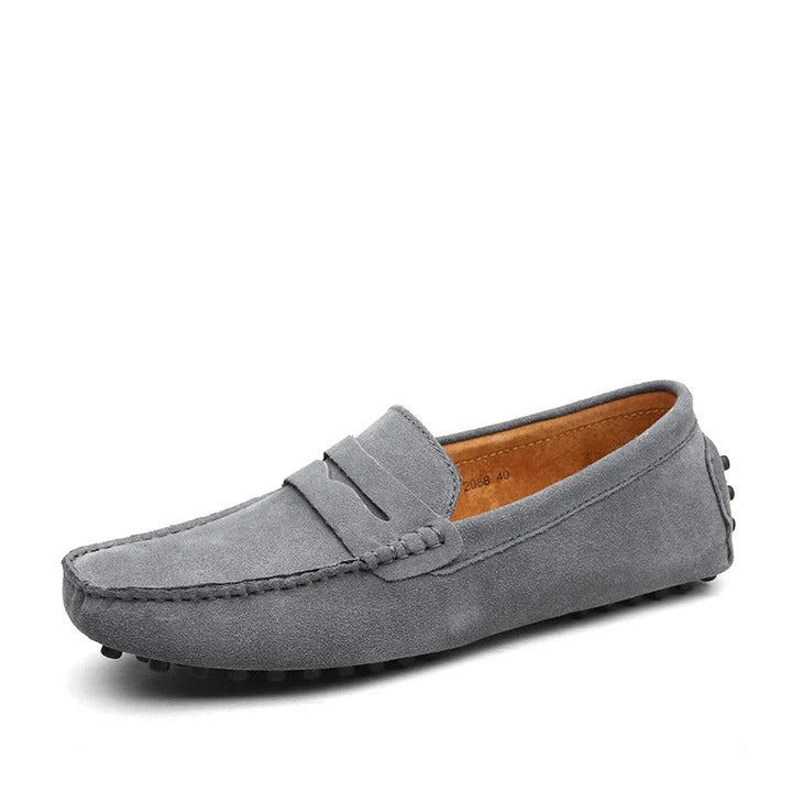 Vincent | Stitched Suede Slip-On Loafers