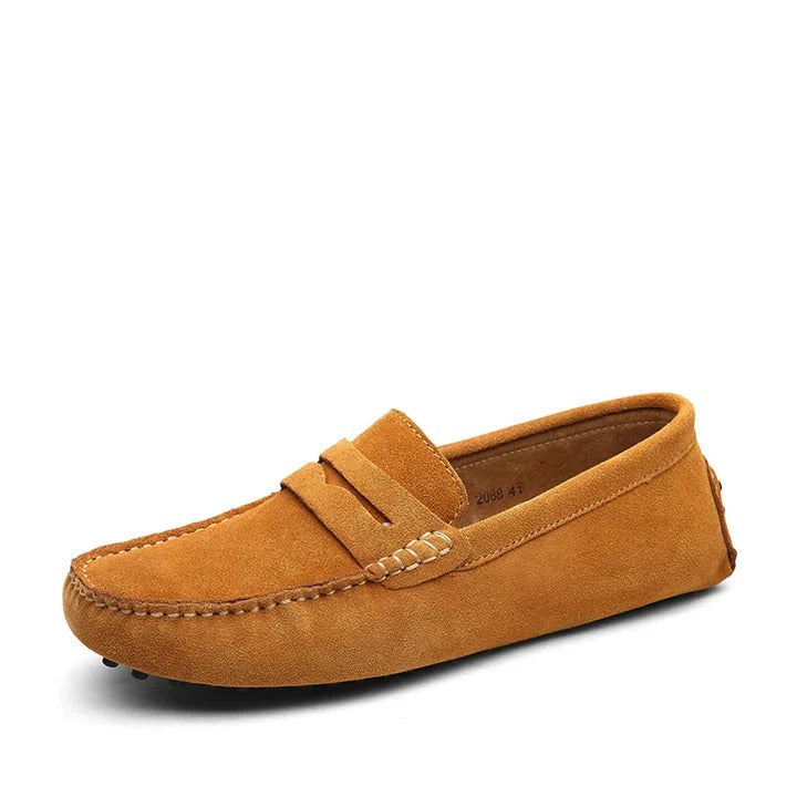 Vincent | Stitched Suede Slip-On Loafers