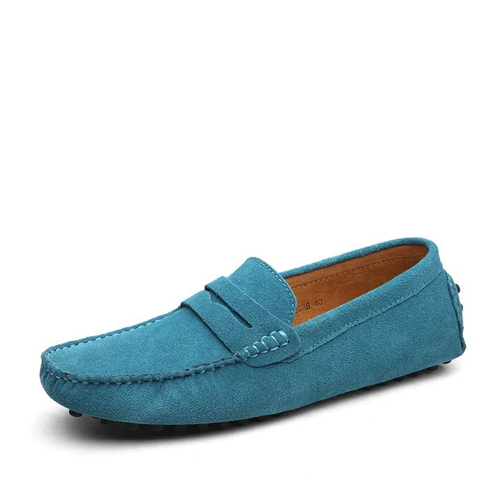 Vincent | Stitched Suede Slip-On Loafers