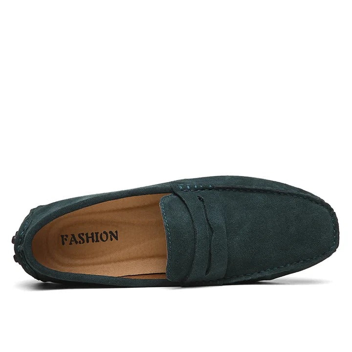 Vincent | Stitched Suede Slip-On Loafers