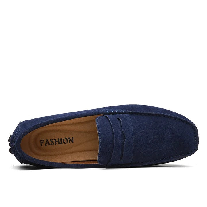 Vincent | Stitched Suede Slip-On Loafers