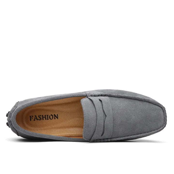 Vincent | Stitched Suede Slip-On Loafers