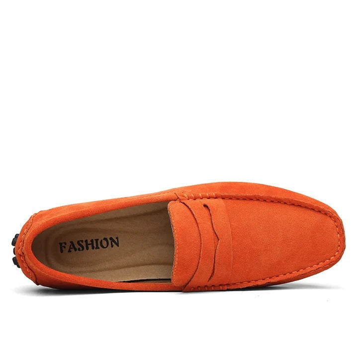 Vincent | Stitched Suede Slip-On Loafers