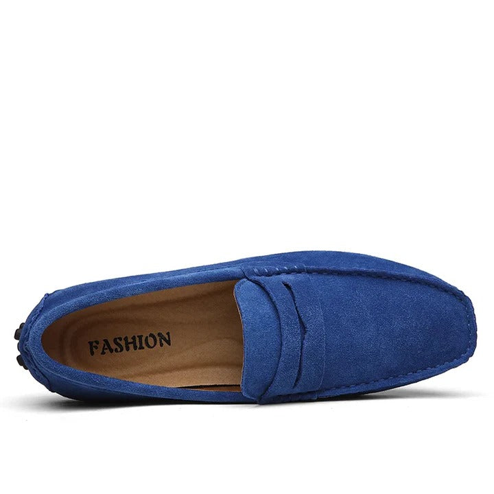 Vincent | Stitched Suede Slip-On Loafers
