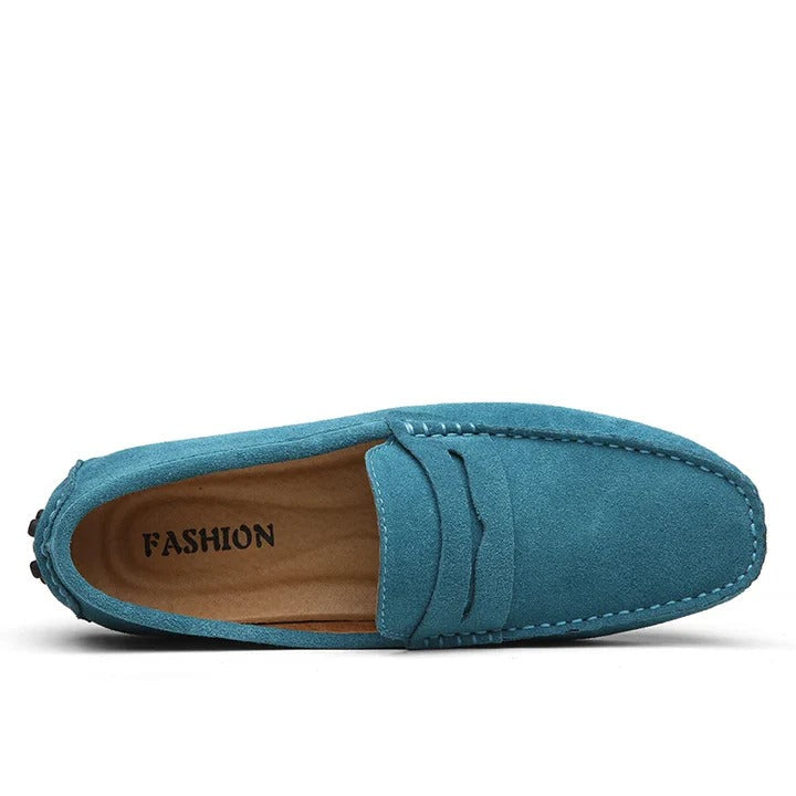 Vincent | Stitched Suede Slip-On Loafers