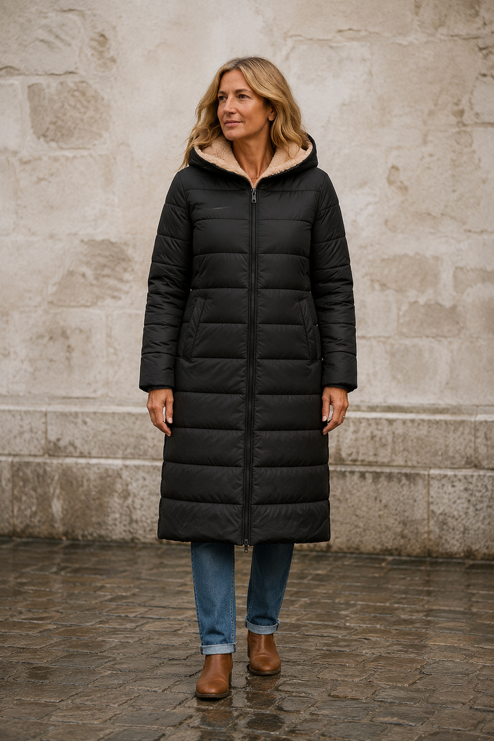 Insulated Longline Winter Coat closed