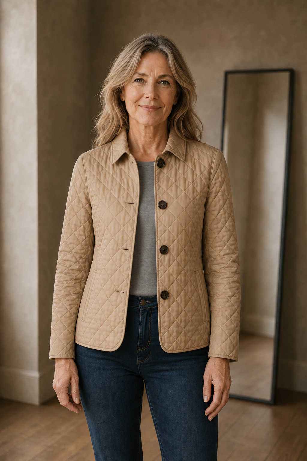 Kelly quilted lightweight jacket open