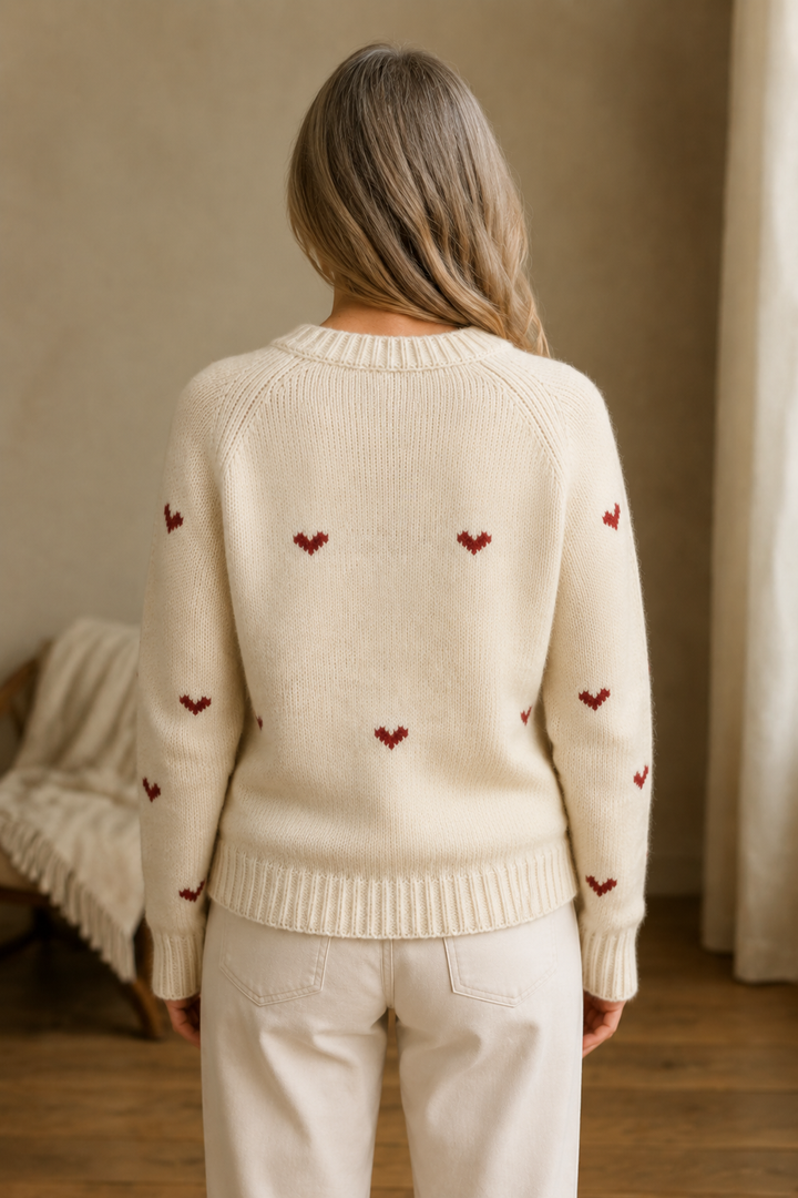 Kennedy | Raglan Sleeve Crew Neck Sweater - Apricot