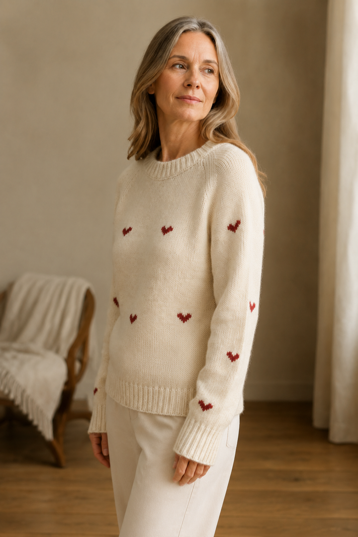 Kennedy | Raglan Sleeve Crew Neck Sweater - Apricot