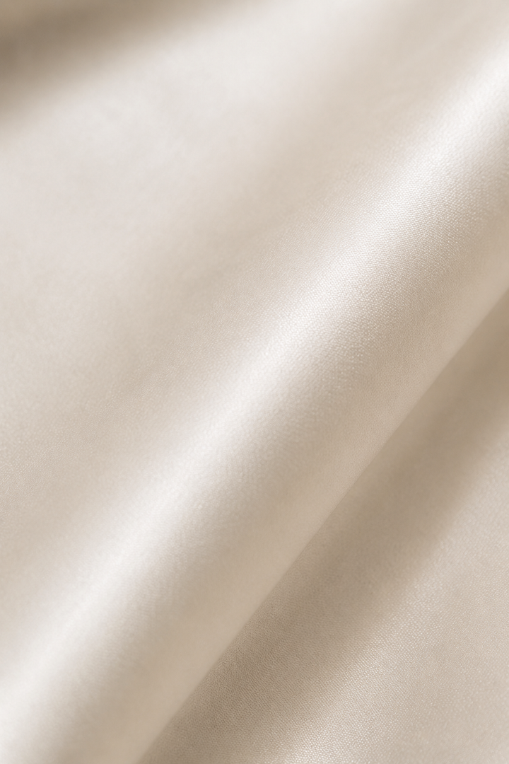 Knit Top And Satin Skirt Set fabric close-up