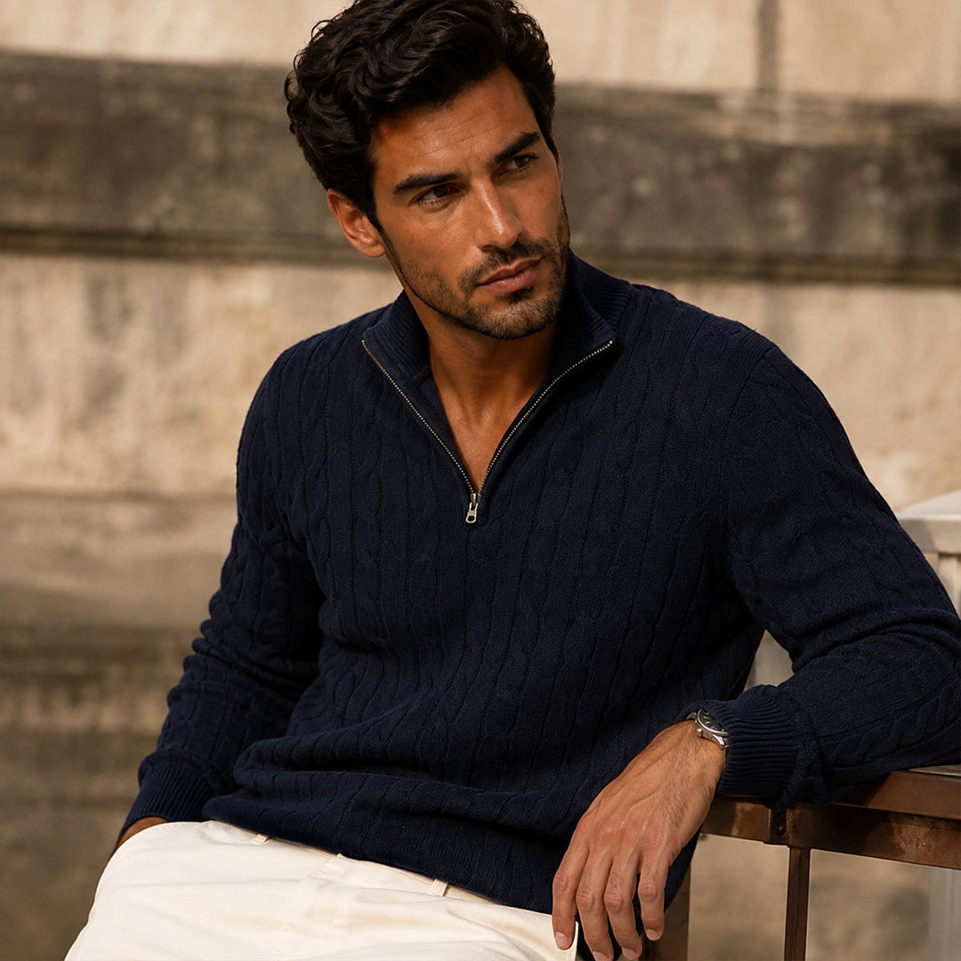 Bonaventure | Cable Knit Half Zip