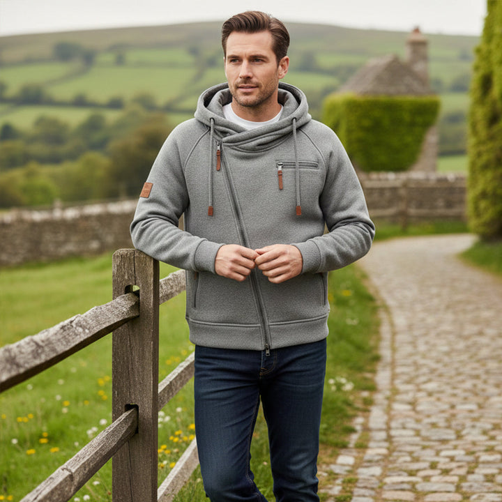 Magloire | Brushed Back Zip Up Hoodie