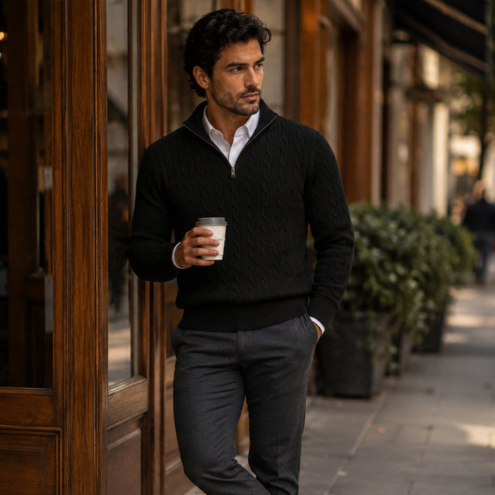 Bonaventure | Cable Knit Half Zip