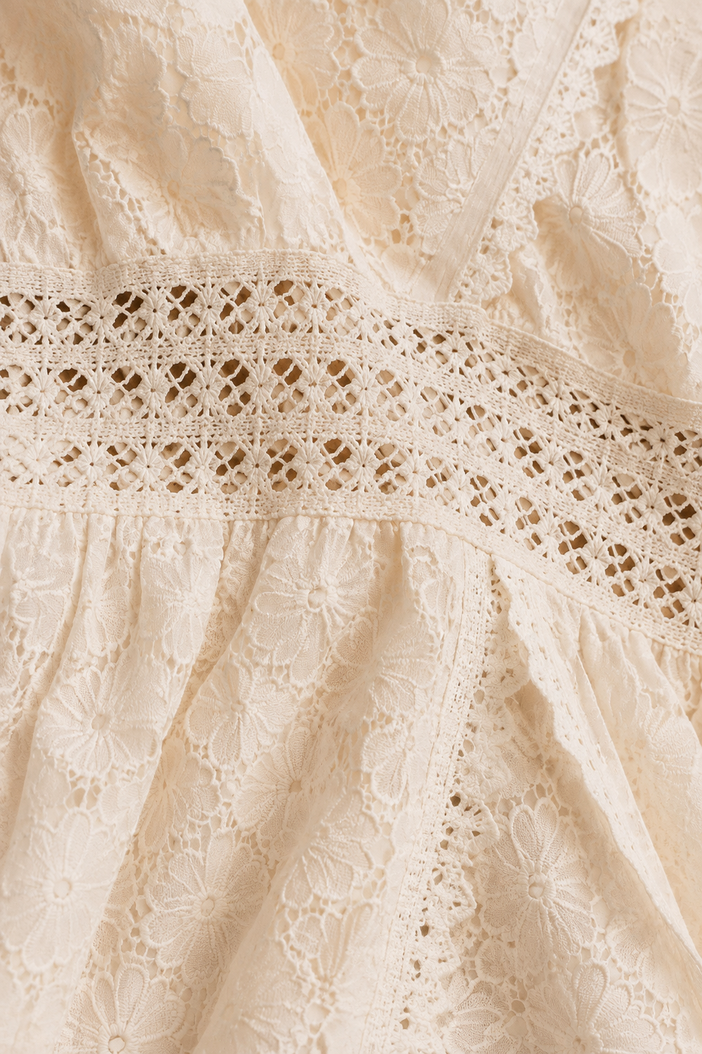 Lace Overlay Lined Dress - fabric close-up