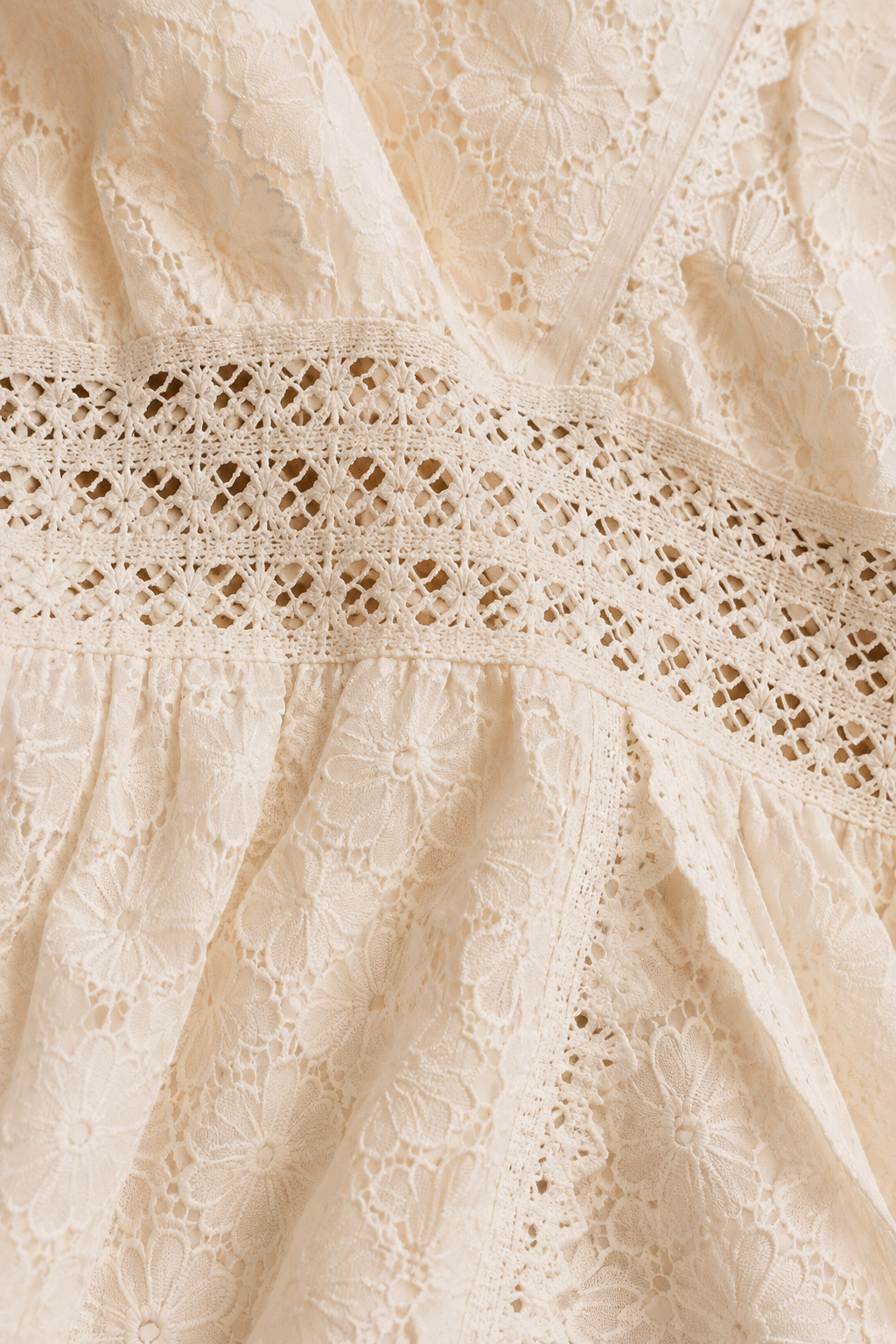Lace Overlay Lined Dress - fabric close-up