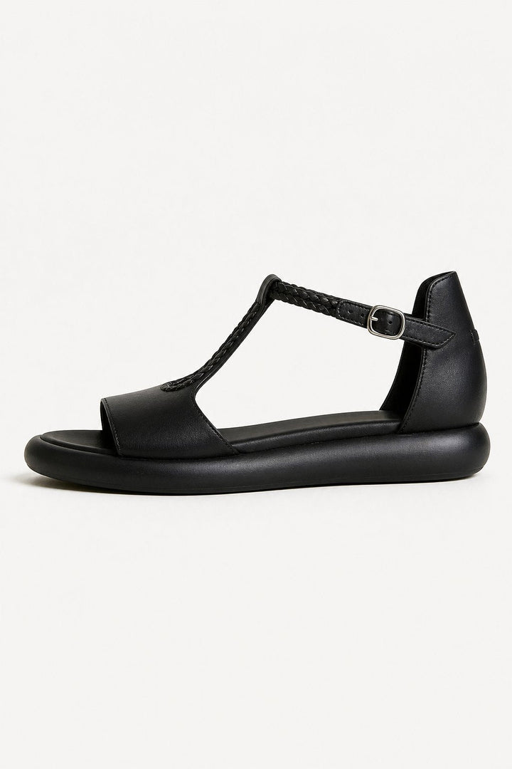 Claudia | Braided Strap Buckle Sandals