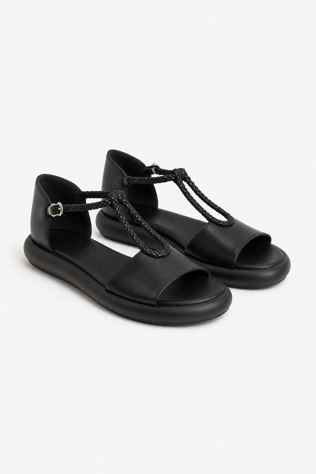 Claudia | Braided Strap Buckle Sandals