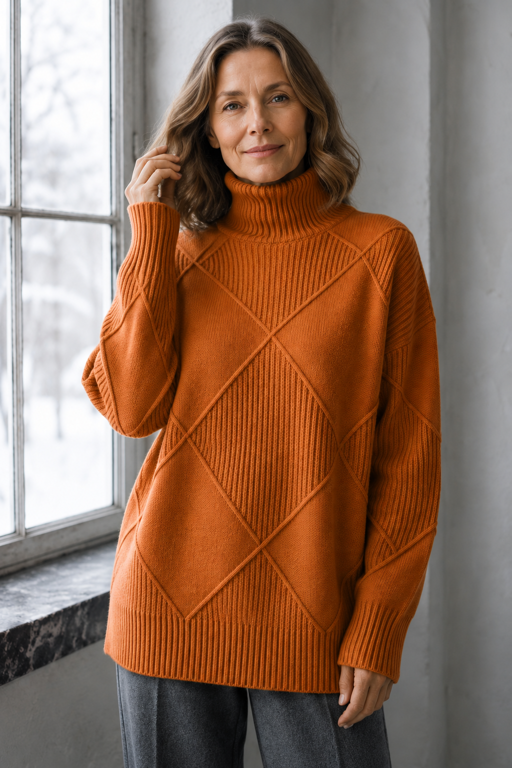 Lauren™ | Luxe Turtleneck Sweater - Orange