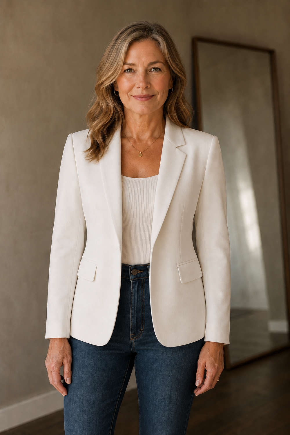 Lena tailored stretch blazer open