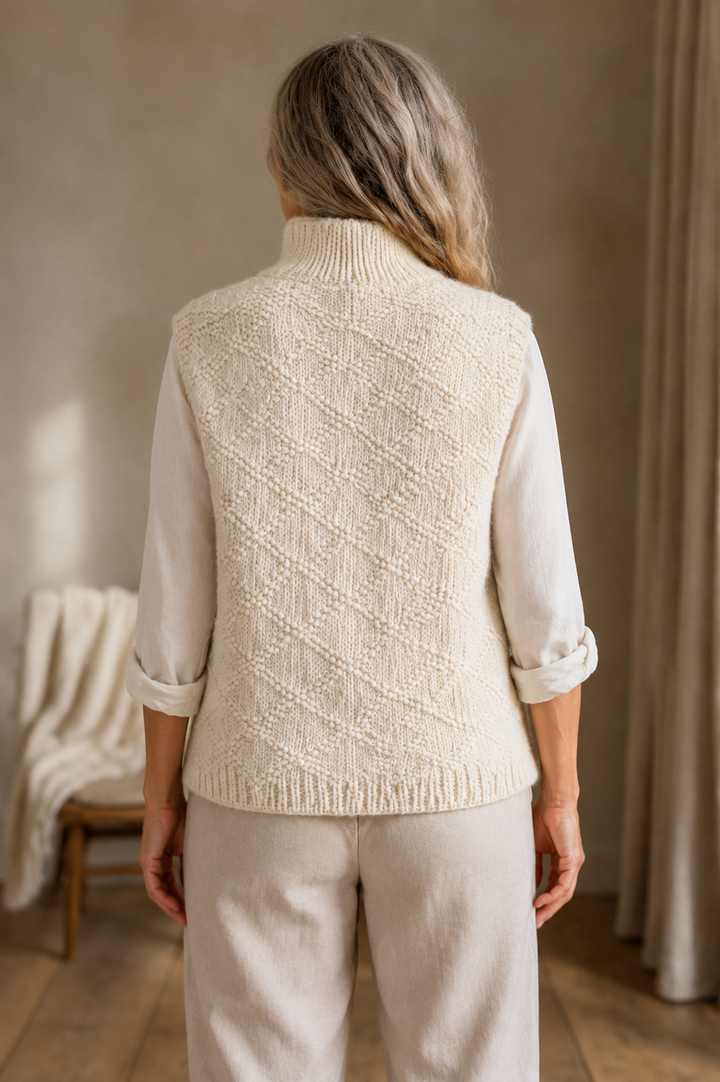 Levina knitted vest back view