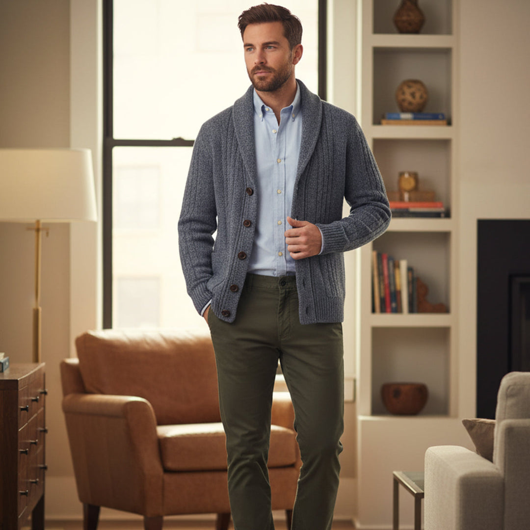 Yves | 100% Cashmere Button Cardigan