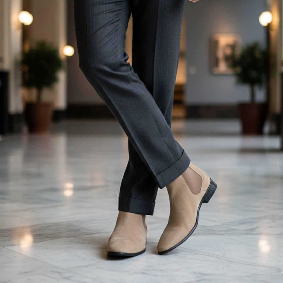 Alcide | Brushed Leather Chelsea Boot