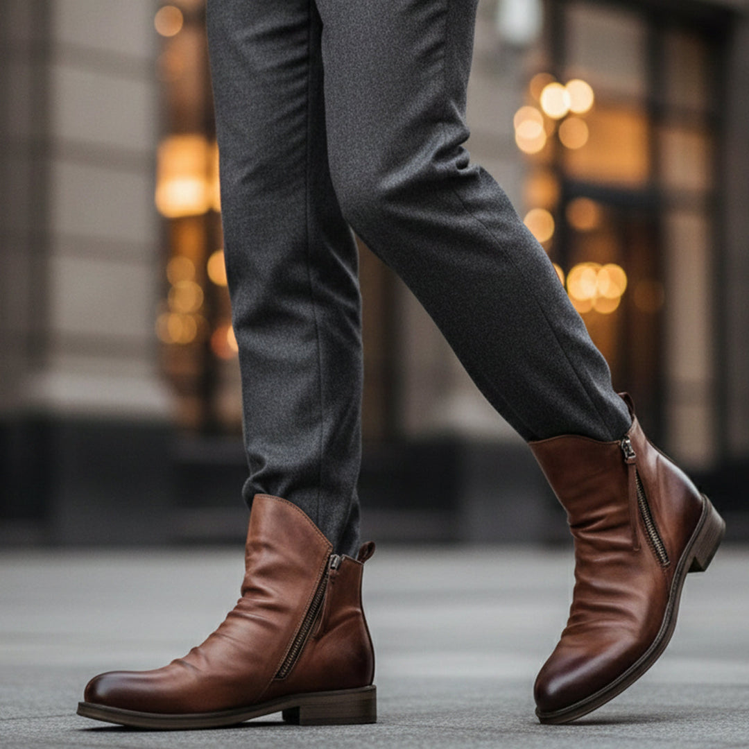 Bertrand | 100% Leather Side Zip Boot