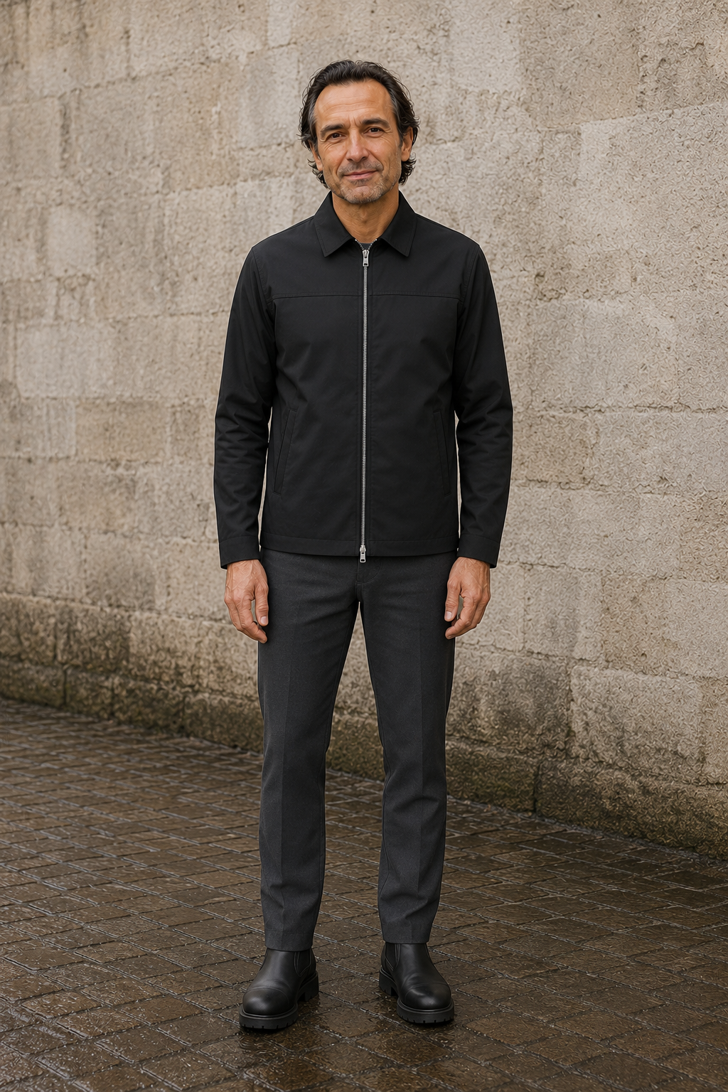 Lightweight Full Zip Tailored Jacket - hero closed