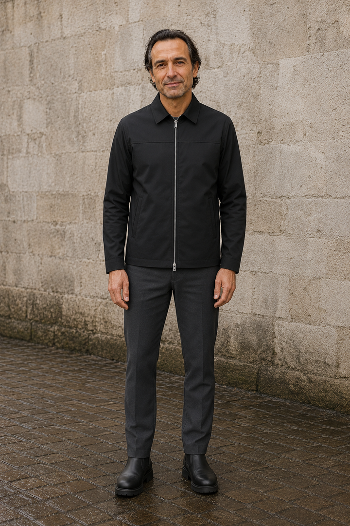 Lightweight Full Zip Tailored Jacket - hero closed