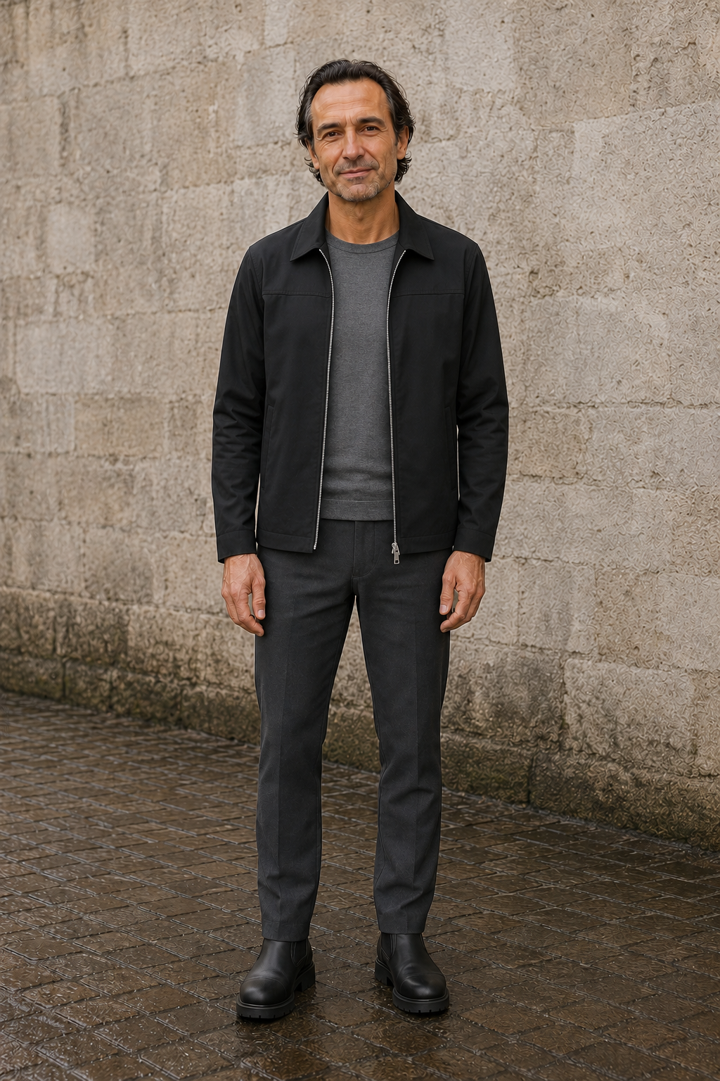 Lightweight Full Zip Tailored Jacket - hero open