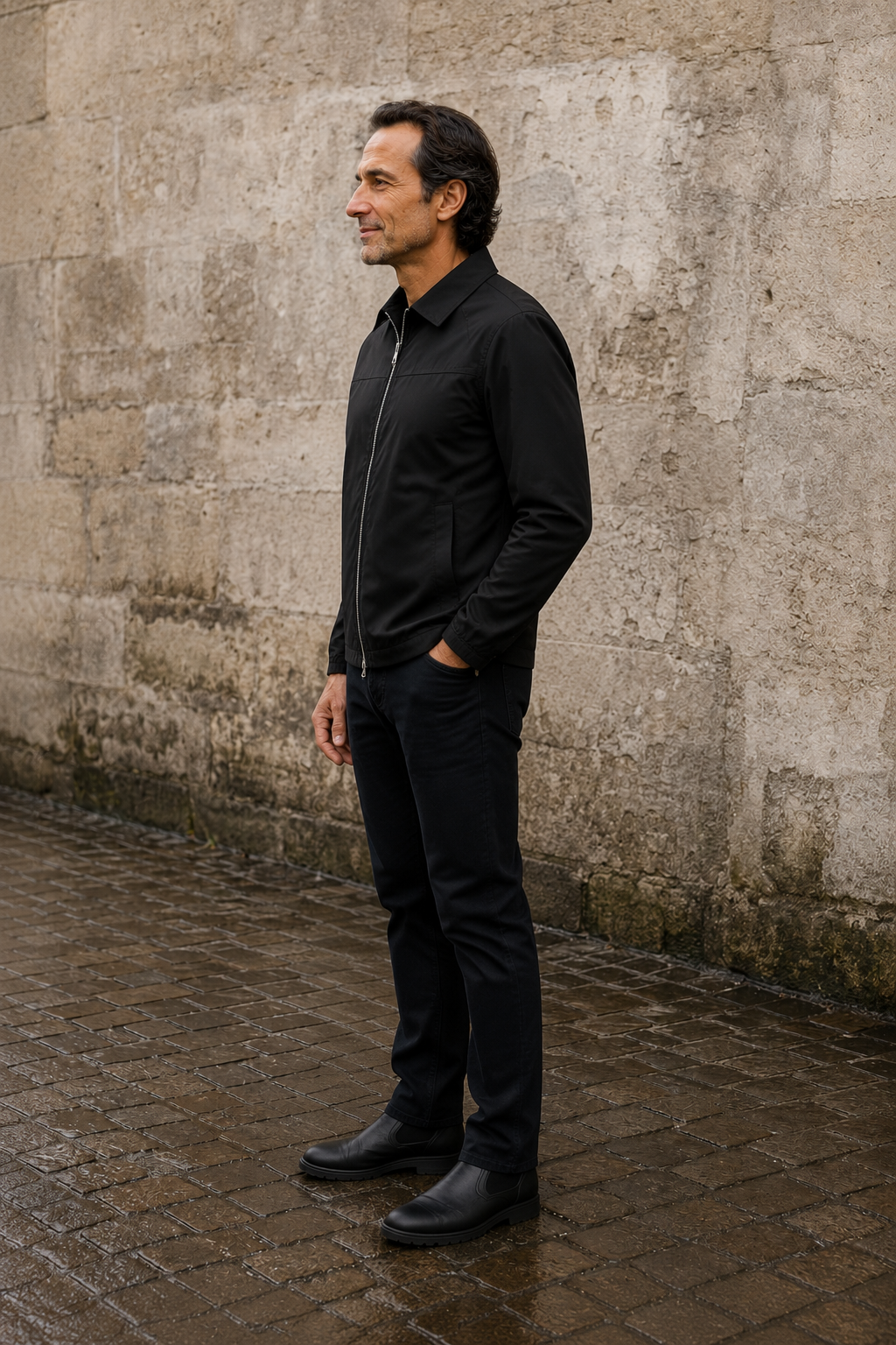 Lightweight Full Zip Tailored Jacket - side view
