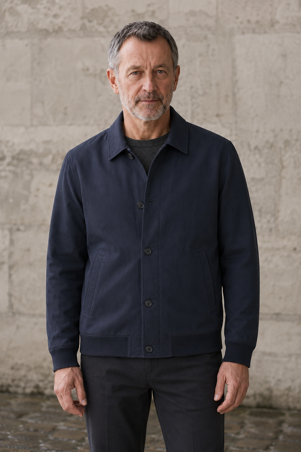 Lightweight Lapel Collar Zip Jacket - hero closed