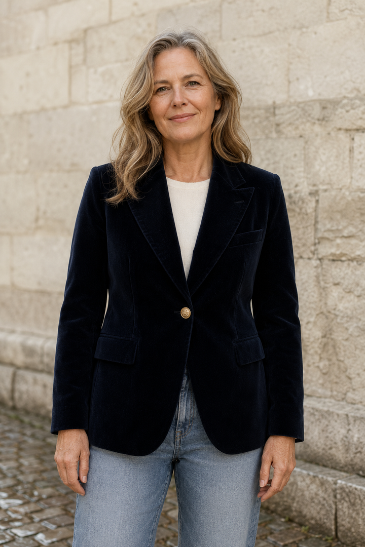 Lileth elegant velvet blazer closed