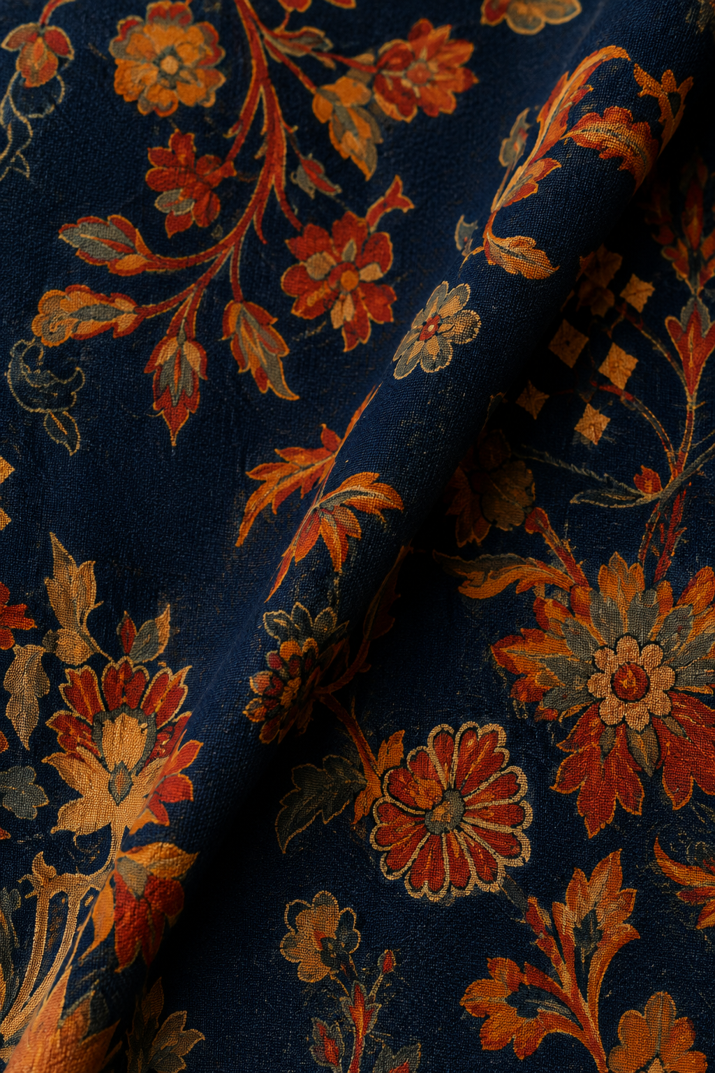 Linen Blend Long Sleeve Dress fabric close-up