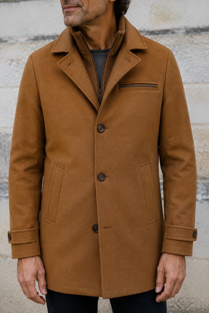 Longline Funnel Neck Waterproof Jacket - material close-up